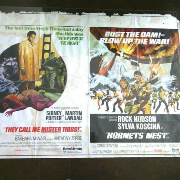 Original Movie Poster Double Feature They Call Me Mister Tibbs & Hornets' Nest - Picture 7 of 16